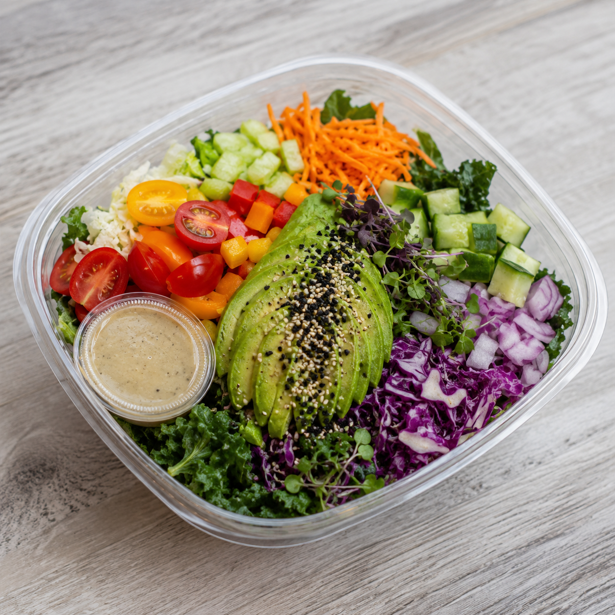 🌈 Rainbow Salad - 24 oz Single Serving